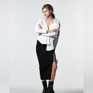 Zara. Multi-position asymmetric shirt. Size S. New. With Tag.